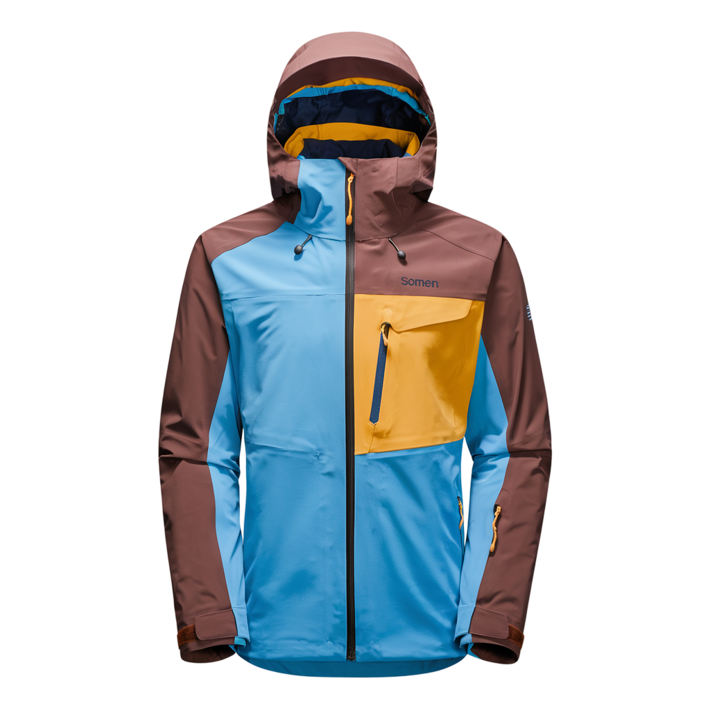 Dark blue alpine climbing jacket